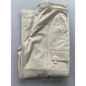 Vintage Y2K GAP Mens Loose Baggy Khaki Cargo Pants Size 36x30 Beige